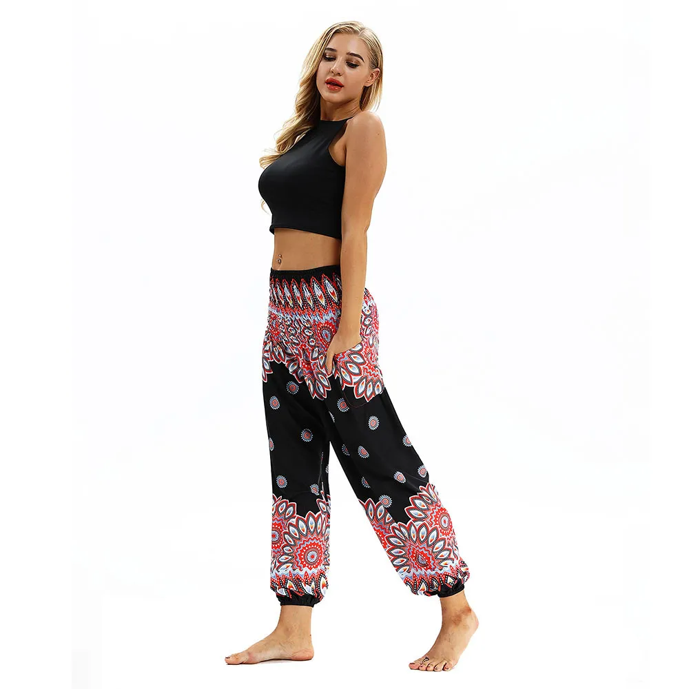 Повседневные женские шаровары, панталоны mujer pantalones de mujer, уличная одежда, свободные, хиппи, мешковатые, бохо, Аладдин, дамские шаровары Z4