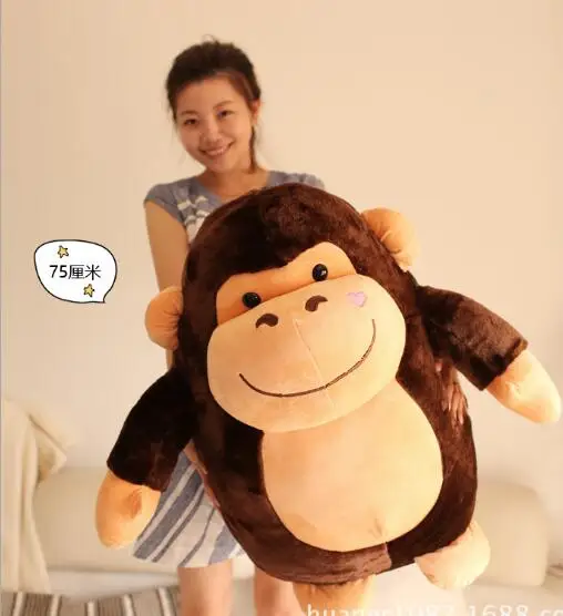 55 см милая кукла Gorilla плюшевая игрушечная обезьяна черный коричневый подарок на