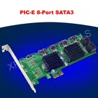 Плата расширения PCI-E SATA3.0, 8 портов, SATA3 SATA III 6G Marvell, двойной чип в оригинальной розничной коробке