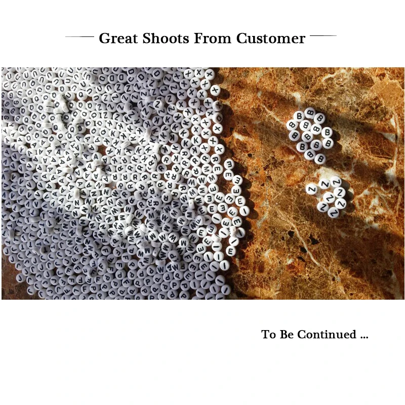 Белые бусины с буквами алфавита акриловые для изготовления ювелирных изделий 6