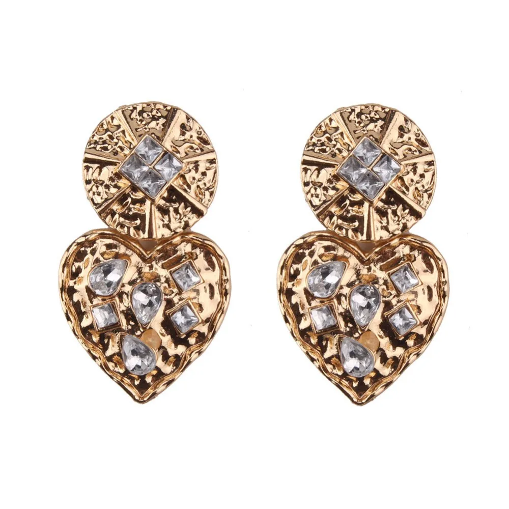 Gold Color k Лучшая леди, винтажные серьги-гвоздики с подвеской для женщин, богемные геометрические массивные серьги, рождественские подарки, ювелирные изделия золотого цвета - Окраска металла: Gold Color k