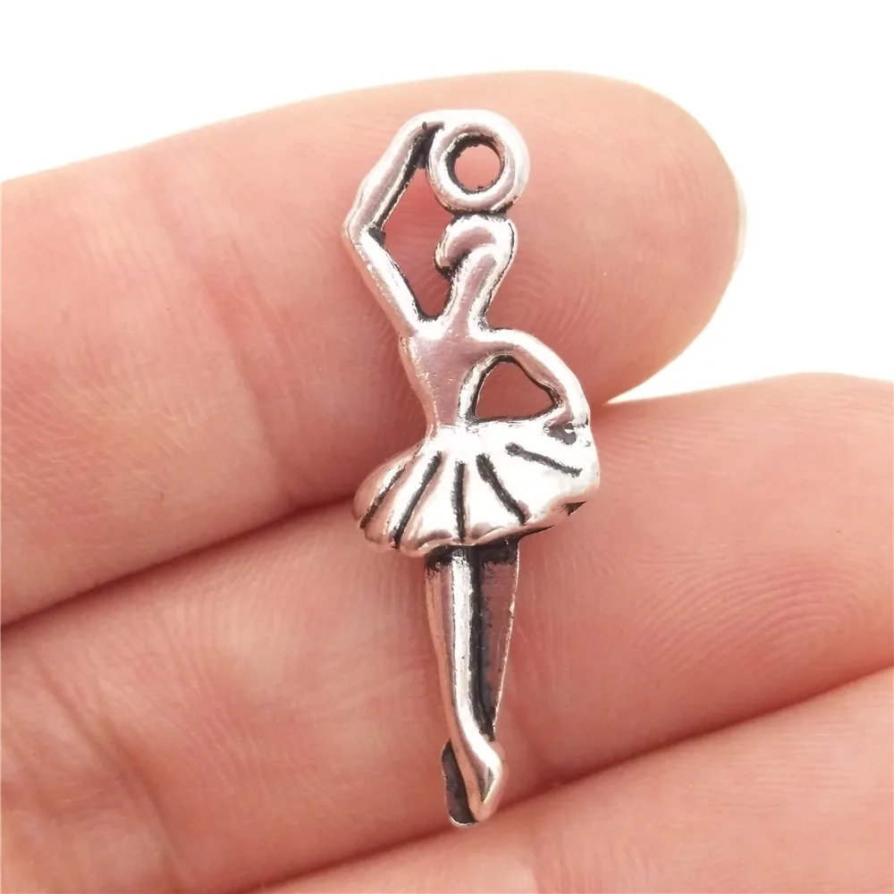 30 шт./партия посеребренные Подвески-палочки для танцев балерины 9 х26 мм 1 3 г |