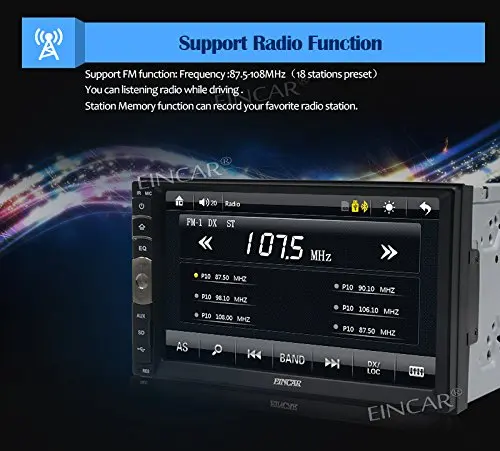 Eincar Новое поступление Linux system зеркальная двойная 2 Din HD 7 дюймов Автомобильный