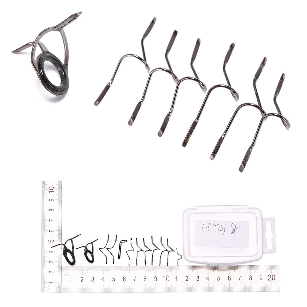 High Quality Fly Rod Guide Set Repair Kit Fishing Building Wrapping 6#/7# Stainless Tip Hook | Спорт и развлечения