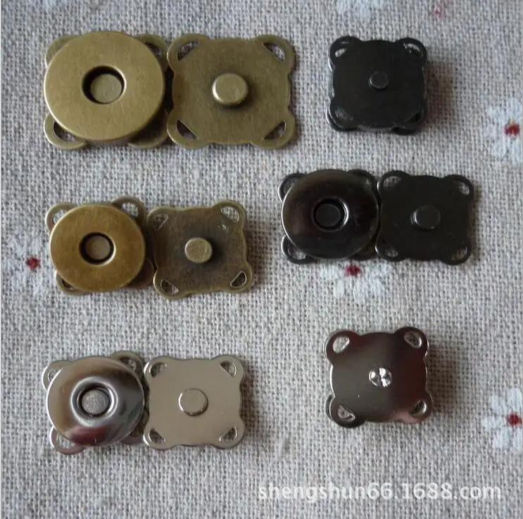 Оптовая продажа 100 комплектов Металлическая магнитная кнопка цвета