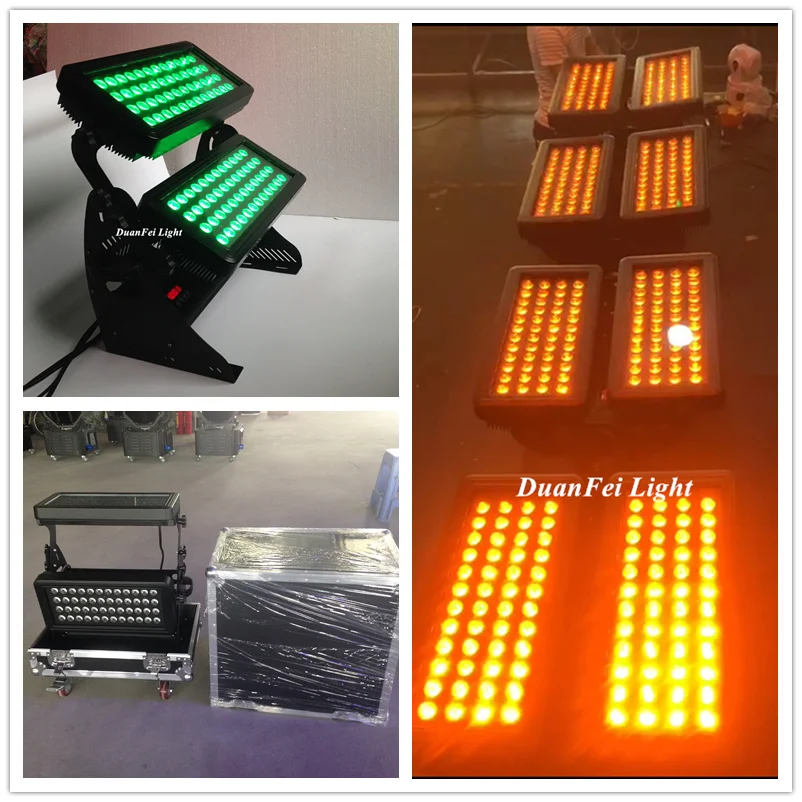 (Flightcase) 10 шт. сценический светодиодный настенный прожектор для мытья под открытым