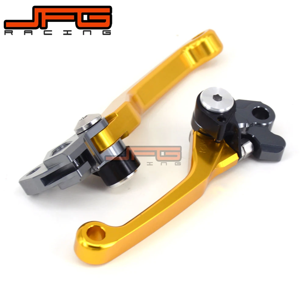 Поворотный складной рычаг тормоза сцепления CNC для RMZ250 04 07 20 RMZ450 05 gold Supermoto Enduro