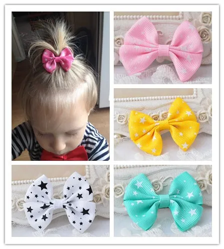 4 piece Girls Hair Clips Baby Kids Hair Pin Ribbon Bow Hair Accessories NEW TIAU  Hair Clips Decoration Accessories