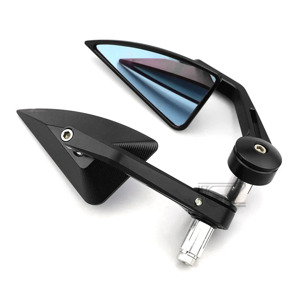 

Алюминиевые универсальные боковые зеркала заднего вида с ЧПУ для ручки мотоцикла Honda, скутера, Yamaha, модифицированные аксессуары, 22 мм, пара