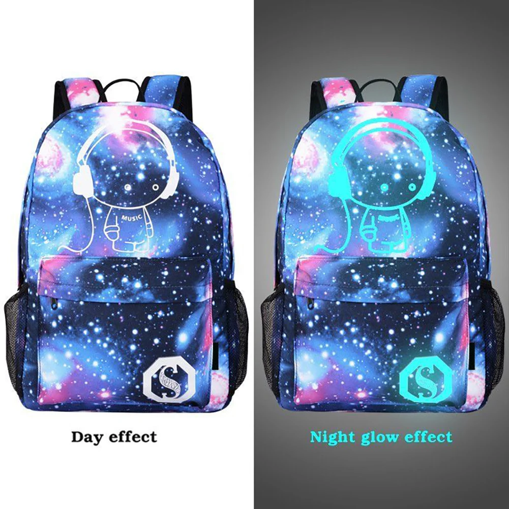 New USB Charger Anti-Theft Children School Bags Space Star Printing Backpack for Teenage Girls Boys Schoolbags ~ | Спорт и - Фото №1