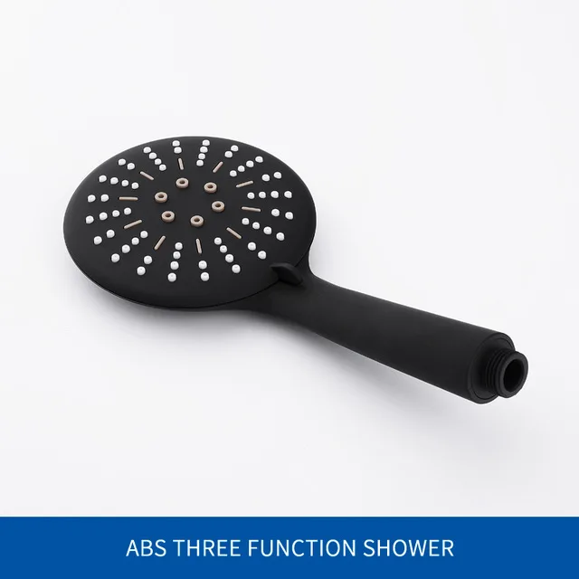 ShowerHead Черная насадка для душа, 3 функции, ручной для экономии воды, душ Grohe, дождевая насадка для душа, набор для ванной комнаты, Doucha Chuveiro Rocas - Цвет: ShowerHead