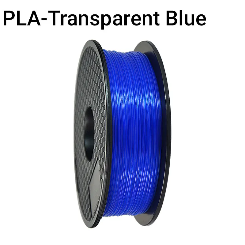 Transparent Blue TOPZEAL высокое качество PLA 3d принтер нити белого цвета 1,75 мм 1 кг катушка для 3D печати материалов - Цвет: Transparent Blue