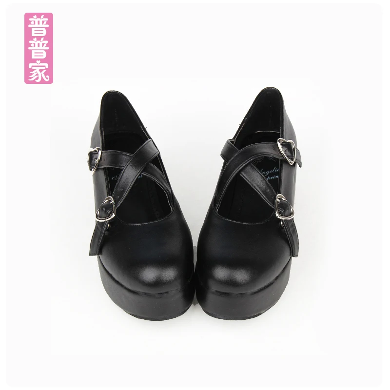Princess sweet lolita shoes Cross band Lolita muffin thick sole cos cartoon student princess soft pu8562 Обувь