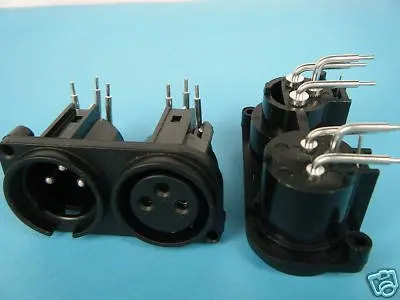 XLR Папа + Женский Шасси Панель гнездо соединитель 2 шт|male female connector|male xlr connectorsconnector