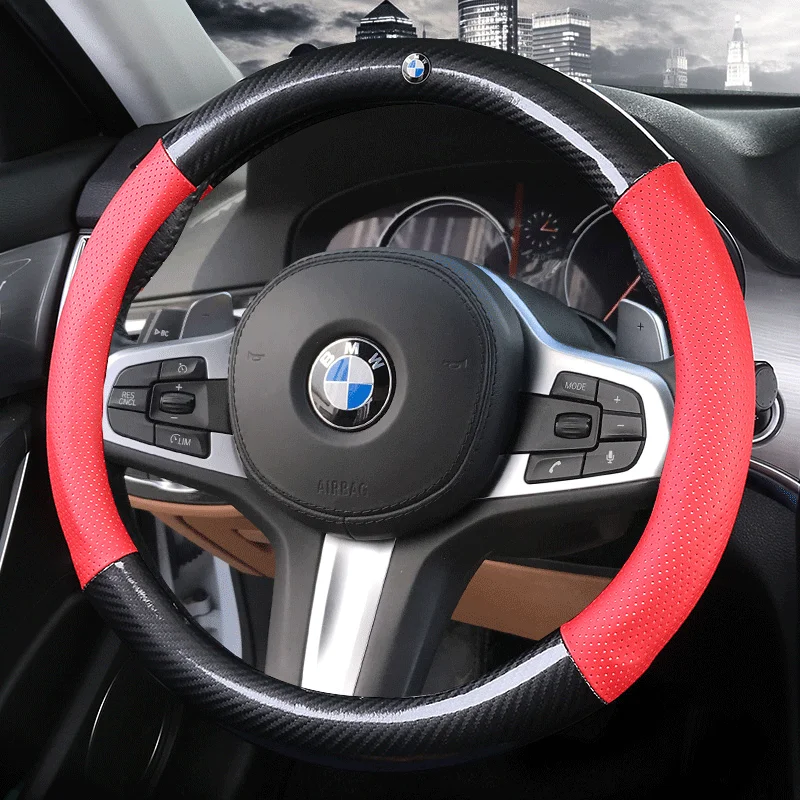 Car Steering-wheels Cover 37 38cm 15&quot for BMW 1 2 3 4 5 6 7 Z Series E46 E90 E87 F20 F22 F45 F30 G20 E60 F10 G30 F01 G11 E89 |