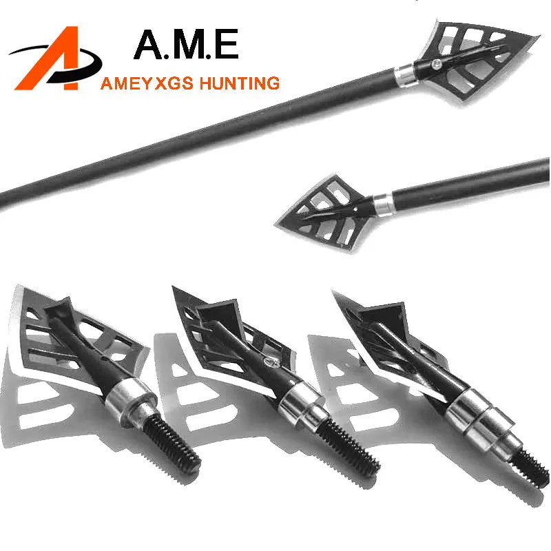 12 шт. лезвия из нержавеющей стали для стрельбы лука Broadheads 125 зернистая стрела