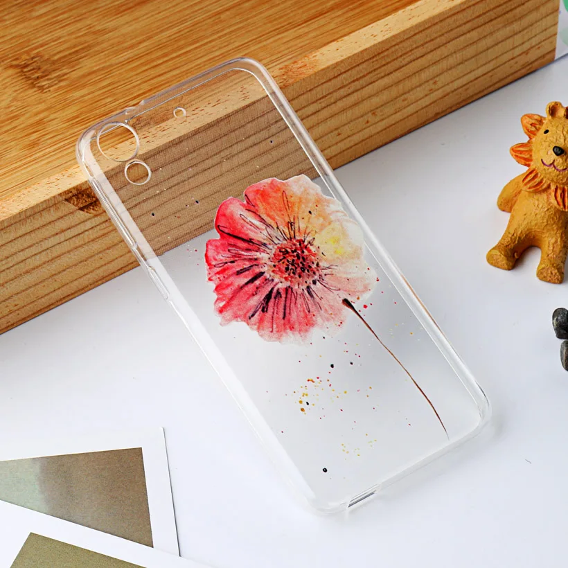 AKABEILA силиконовый чехол для телефона для htc Desire 626 650 D650 628 A32 626w 626D 626G 626S резиновый чехол для корпуса - Цвет: Flowers