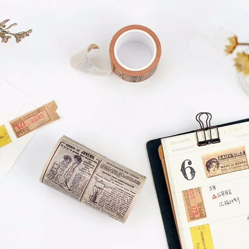 8 м DIY винтажная карта билета васи лента клейкая для скрапбукинга декоративная