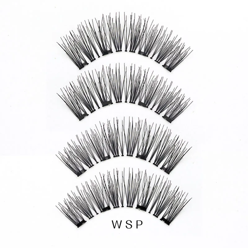 WSP-4y Genailish магнитные ресницы с 4 магнитами ручной работы 3D/6D магнитные ресницы натуральные накладные ресницы макияж Прямая поставка - Цвет: WSP-4y