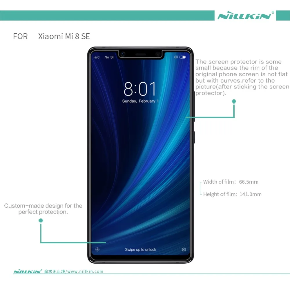 Xiaomi Mi 8 se защита экрана NILLKIN Супер прозрачная защитная пленка для ЖК-дисплея и
