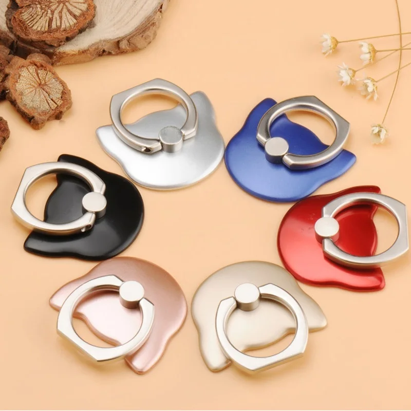Фото Finger Ring Mobile Phone Smartphone Stand Holder For iPhone XS Huawei Samsung cell Smart Round Phone Ring holder Car Mount Stand №2