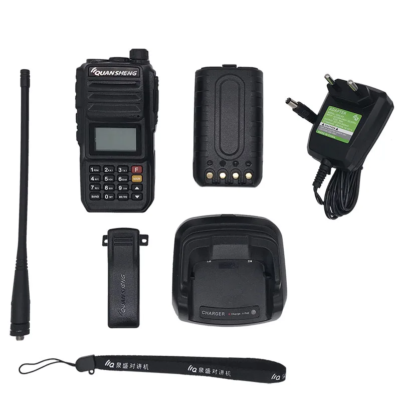 1PCS 10 Вт Quansheng TG-UV2 PLUS Walkie Talkie VHF UHF КВ трансивер сканер 350-390 МГц многодиапазонный ПМР 446 Ham CB любительская радиостанция - Цвет: 1PCS