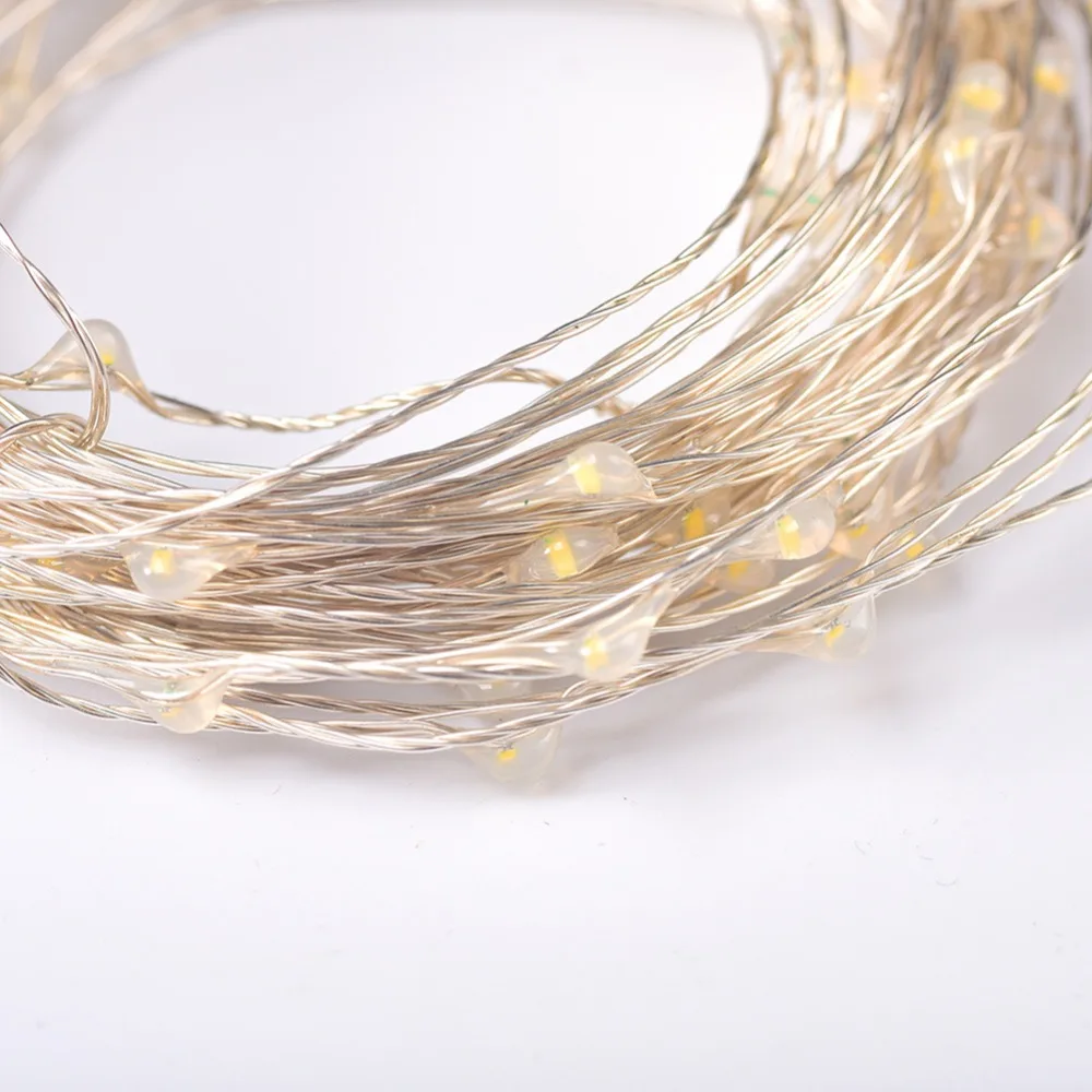 YL 33ft 10 м 100 LED Micro Водонепроницаемый Серебряный медный провод светодиодные