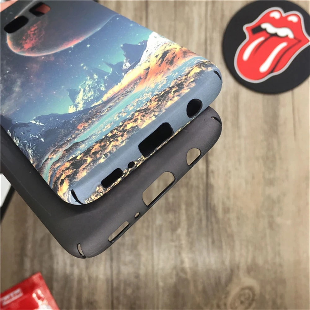 Art Space Planet Moon Stars Cases For Samsung Galaxy S7 Case Luminous Matte PC S7+ S7Edg Hard Cover Couqe |