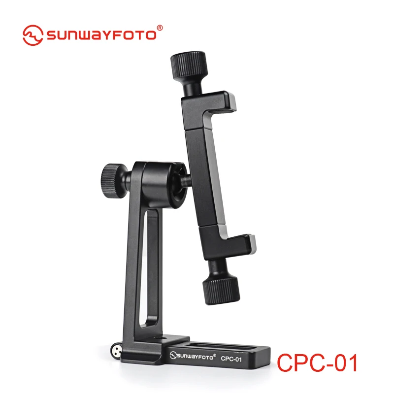 Sunwayfoto-suporte para Tripé para Smartphone Braçadeira para Telefone Celular Adaptador com Placa Suíça Arca Cpc01