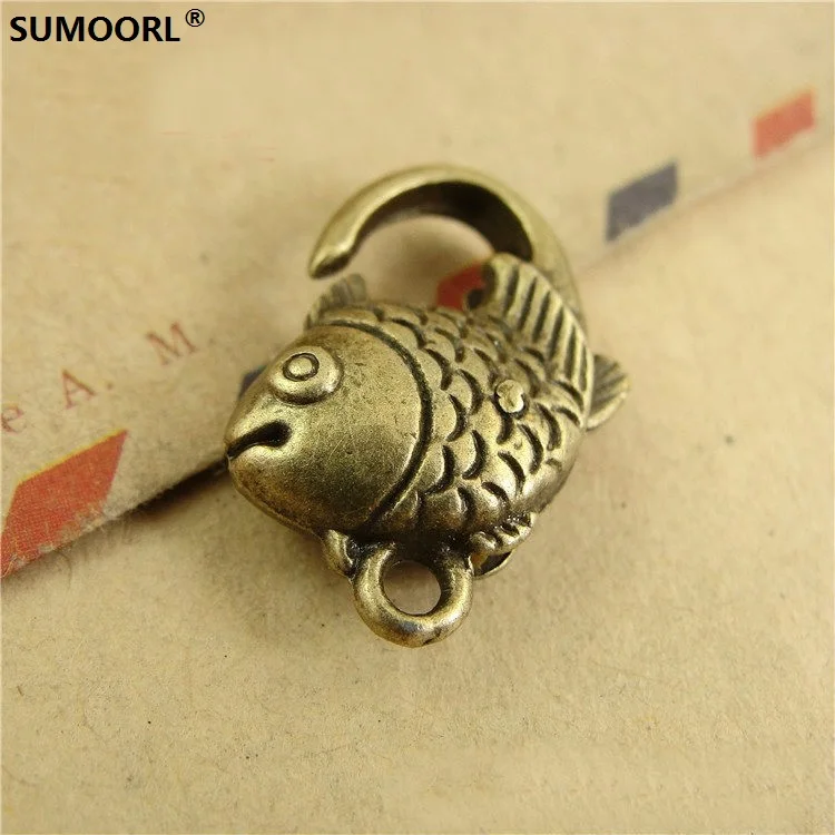 SUMOORL 10pcs/lot 20*13MM Fish Lobster Clasp Hooks Charm Bracelet Jewelry Accessory DIY Making Findings | Украшения и аксессуары