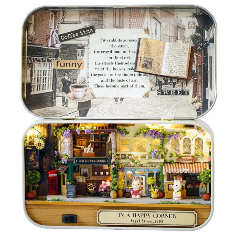 3D Wooden DIY Handmade Box Theatre Dollhouse Miniature Cute Mini Doll House Assemble Kits Gift Toys | Игрушки и хобби