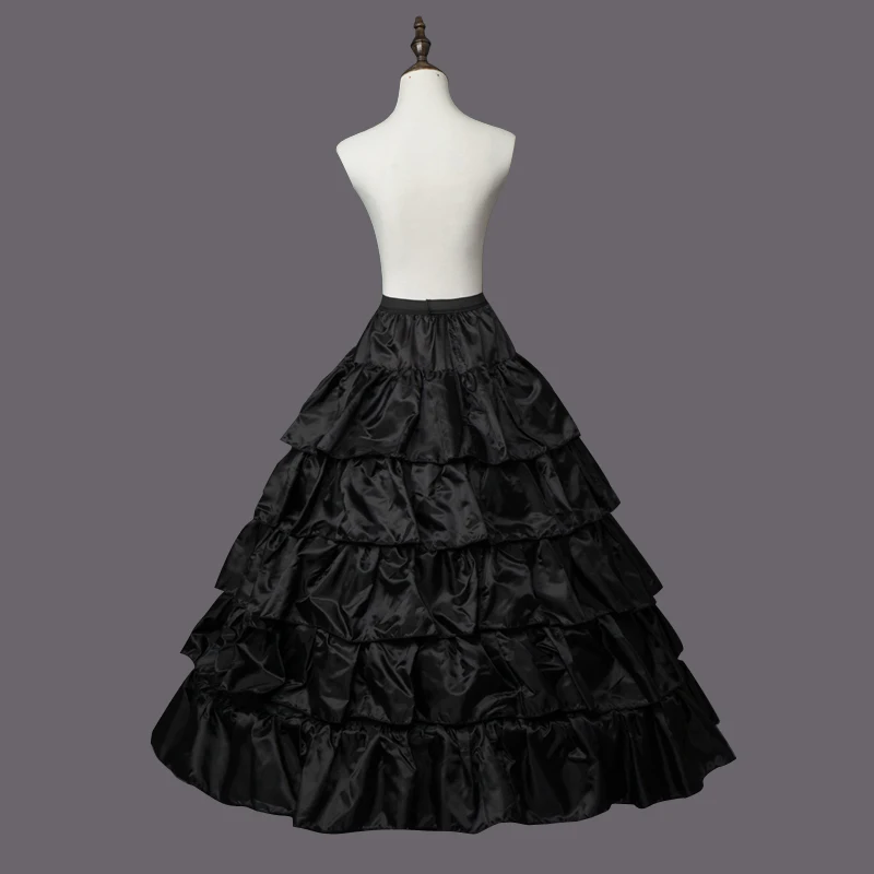 4 Hoops 5 Layers Ball Gown Petticoats Black Petticoat Crinoline Underskirt Big Ruffle Wedding Accessories Tulle Underskirts | Свадьбы и