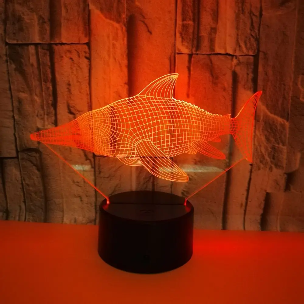 3d лампа ночник рыбный Датчик Свет лампада детская Lampade candeiro Lampki Nocne Романтический