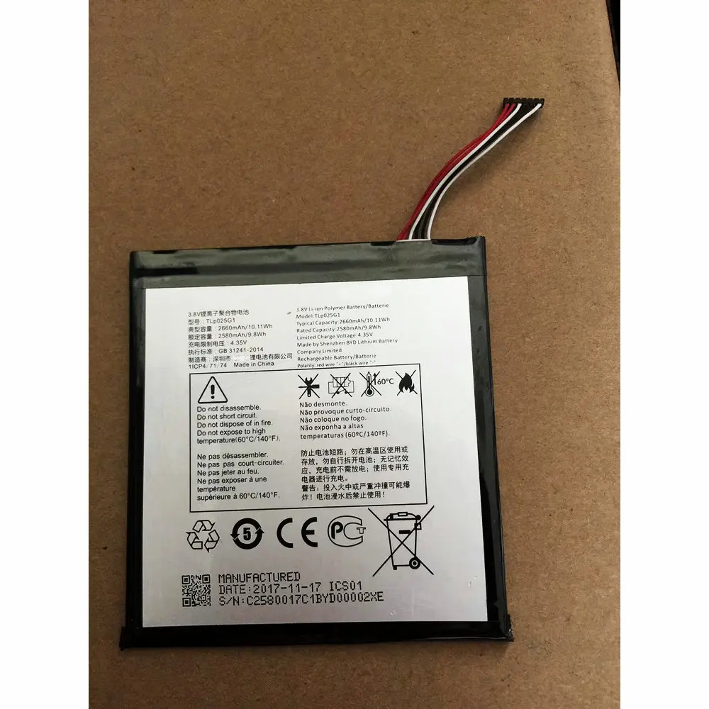 

High Quality 2580mAh Battery For Alcatel TLp025G1 TLp025G2 TLp025GC Smartphone
