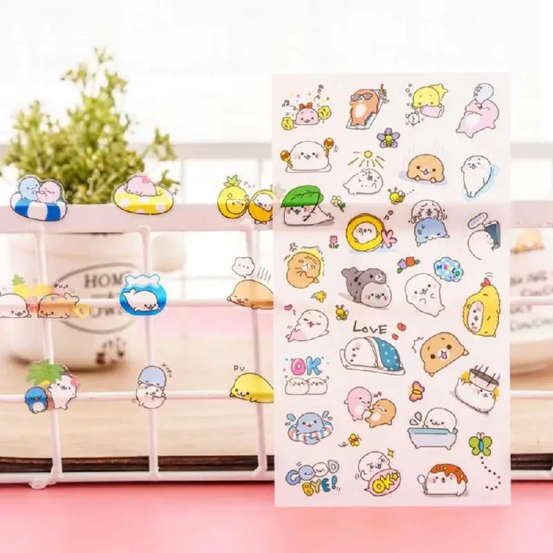 Vividcraft Kawaii морских львов 6 шт./компл. наклейки для дневника Стикеры украшение