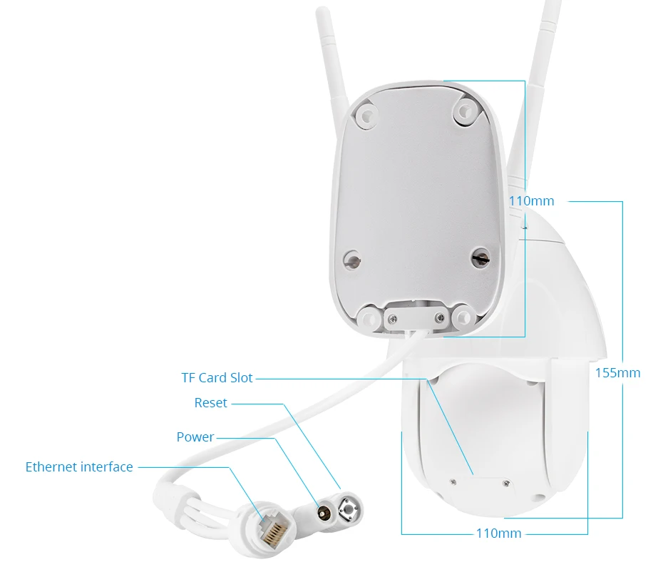 FUERS открытый Беспроводной IP Камера IP66 Водонепроницаемый WI-FI 1080 p Скорость PTZ Камера H.265+ Приложение Управление Ночное видение Обнаружение движения