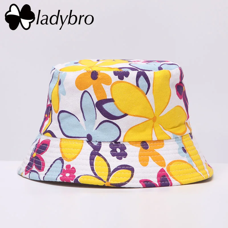 Ladybro, осенняя женская шапка, Кепка для мужчин, Панама, плоский верх, женская шляпа от солнца, Мужская Цветочная Кепка, женская летняя кепка в стиле хип-хоп, Bob Chapeau Femme