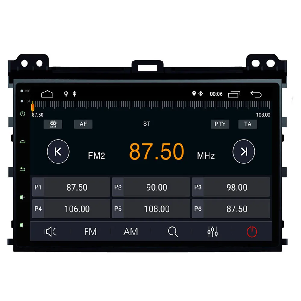 2 din Android 10 8 ядерный автомобильный DVD радиоприемник мультимедийный для Toyota Prado 120 2004