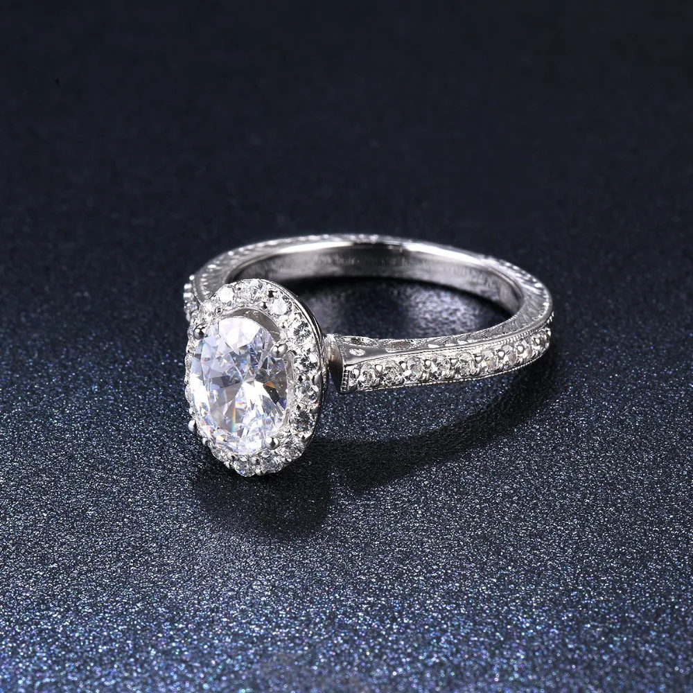 1.97ct овальное кольцо с искусственным бриллиантом изысканные кольца Halo