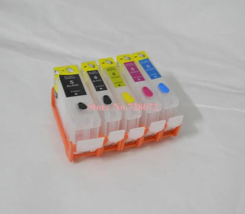 PGI5 CLI8 многоразовый картридж с чипом автоматического сброса для Canon PIXMA IX4000 IX5000 IP