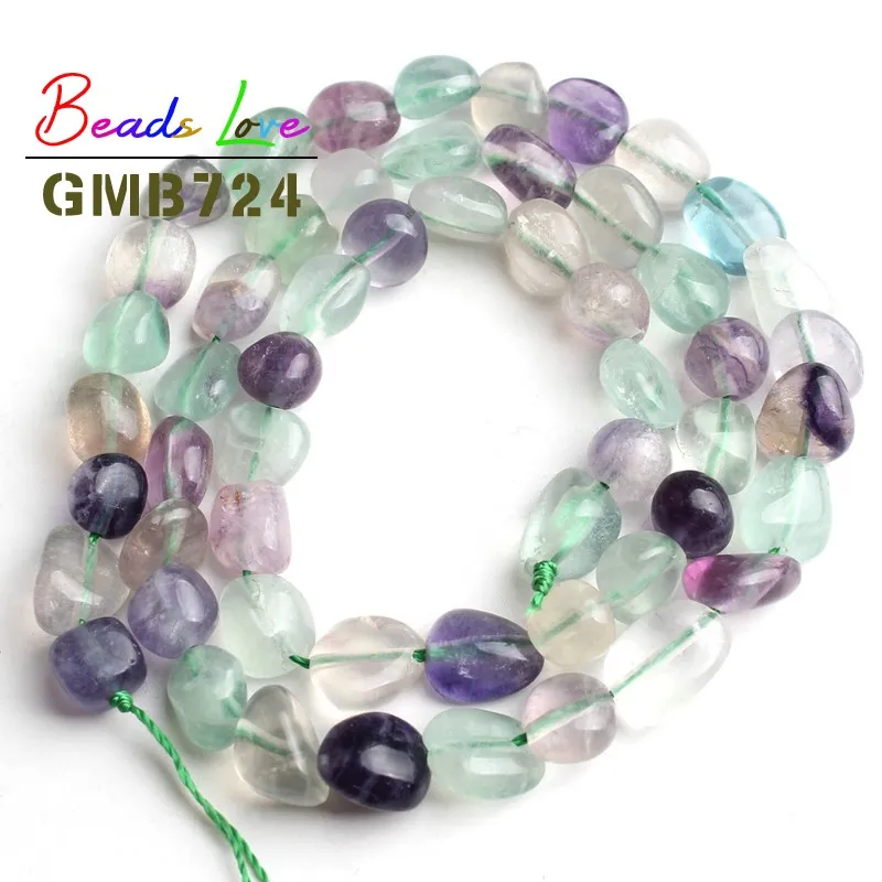 Colorful fluorite 4-7 мм неправильной формы свободной формы натуральный камень шарик кварц опал Агаты свободные разделительные бусины для самостоятельного изготовления ювелирных изделий браслет 15 дюймов - Цвет: Colorful fluorite