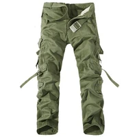 cargo pants men 2017 brand new army green big pockets mens casual trousers multi pocket tactical work wear trousers overalls 38