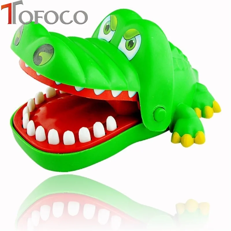 TOFOCO Забавный трюк мультфильм животное игрушка крокодил стоматолога укуса рот