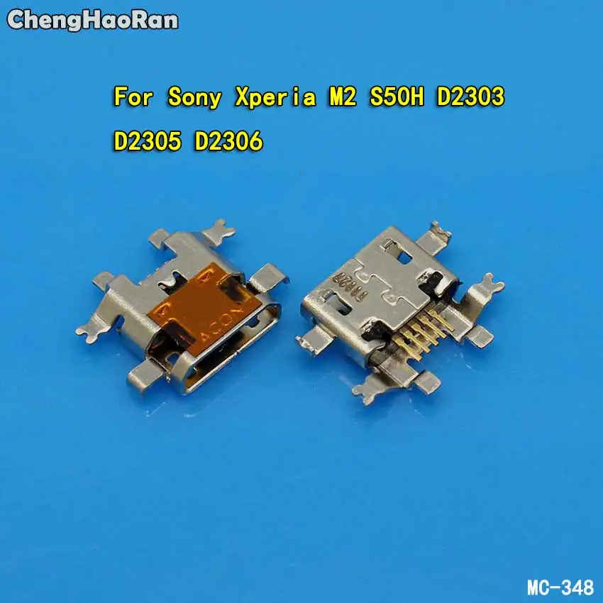 ChengHaoRan 5 шт. зарядный порт для Sony Xperia M2 S50H D2303 D2305 D2306 Micro USB разъем док разъем|Шлейфы