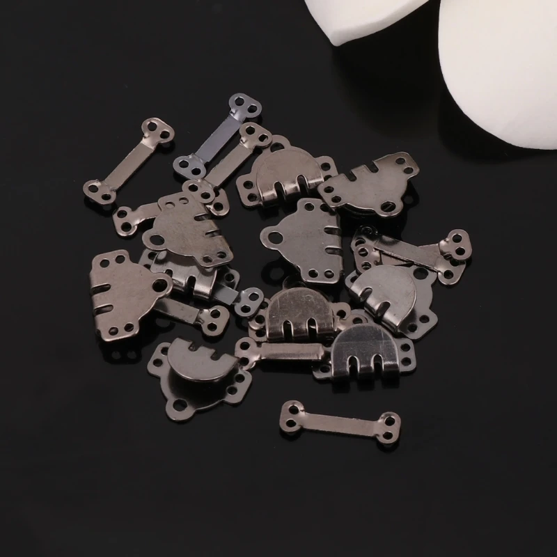 

10x Trouser Skirt Hooks + Bars Fasteners For Suit Pants Extenders Tailor Sewing