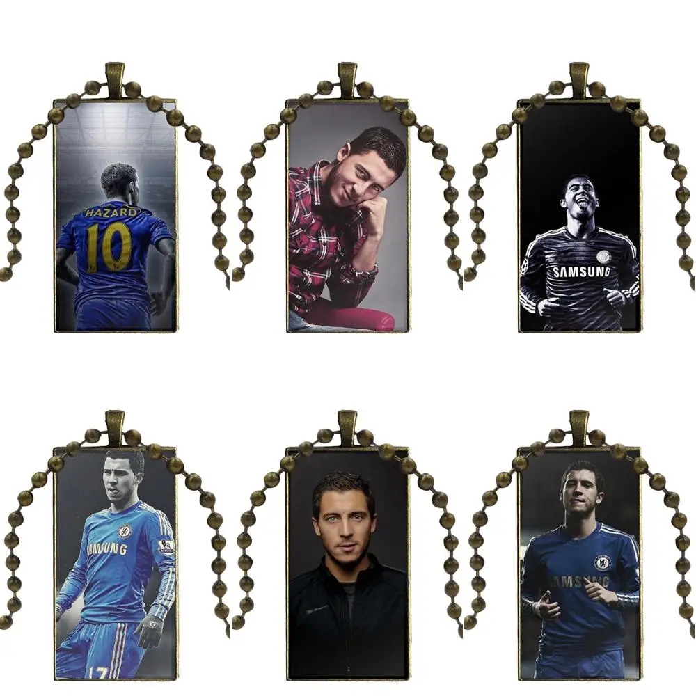 2018 популярное ожерелье Eden Hazard 10 с бронзовым покрытием стеклянное колье кабошоном