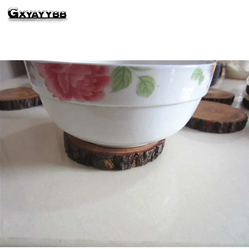 GXYAYYBB 3 шт./компл. DIY натуральный круглый деревянный коврик для чашки подставка чая
