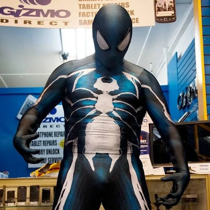 Костюм с 3D-принтом Venom Symbiote костюм Человека-паука спандекса лайкры Zentai для