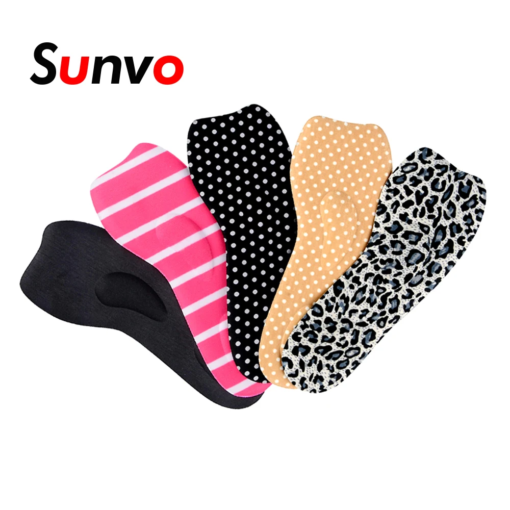 Sunvo 3/4 длина губки 3D массаж стельки арочные опоры для женщин обувь на высоком