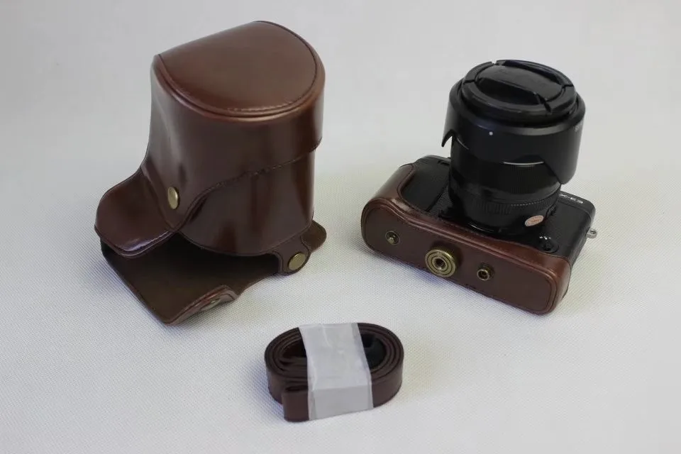 Новый чехол для камеры из искусственной кожи FUJI Fujifilm XE3 X E3 с ремешком черный